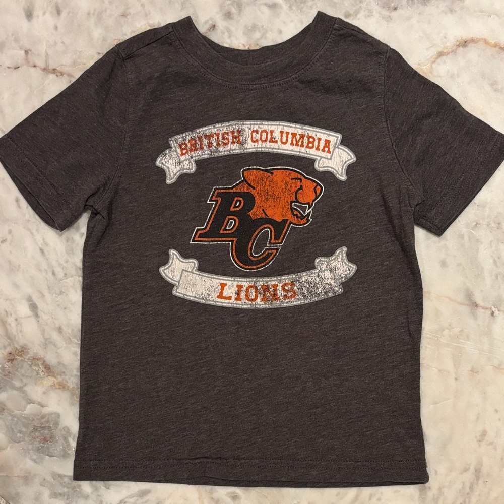 BC Lions Kids T-Shirt - Gray and Orange